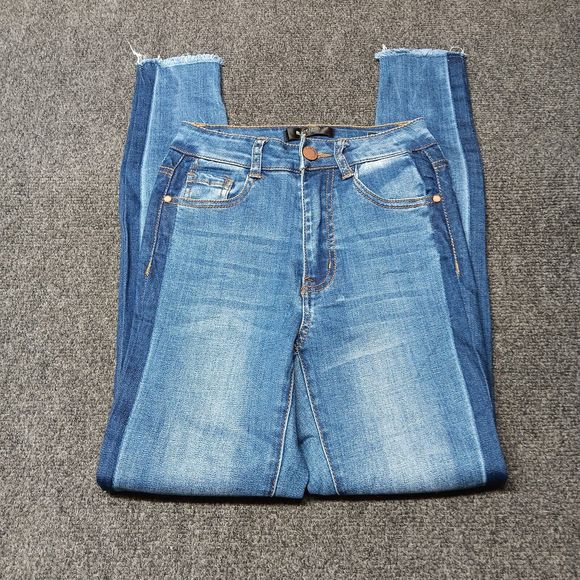 Black Label C'Est Toi Jeans‎ Women 0 / Waist 25 Blue Skinny Raw Hem - Picture 1 of 12